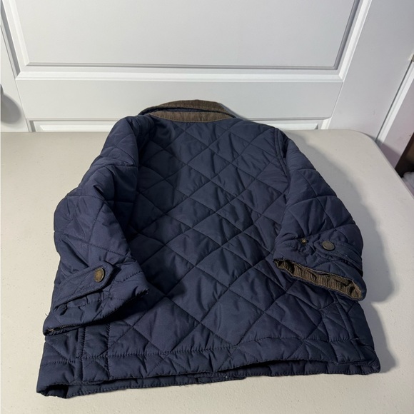 Ralph Lauren Quilted Barn Jacket in Navy and Brown 3T - Picture 5 of 6